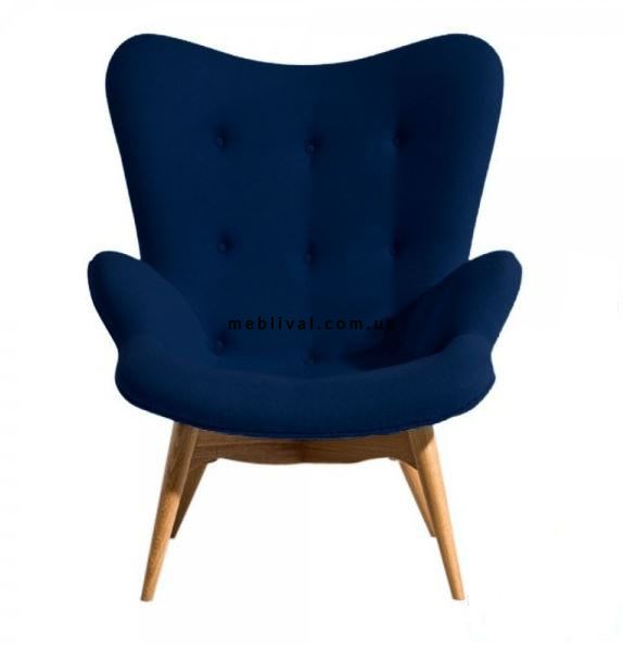 ➤Цена 14 518 грн  Купить Синее кресло интерьерное на ножках арт040191.3 ➤Синий ➤Кресла мягкие➤Modern 8➤FLORDBLU29.ВВ1 фото