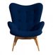 Синее кресло интерьерное на ножках арт040191.3 FLORDBLU29.ВВ1 фото 1