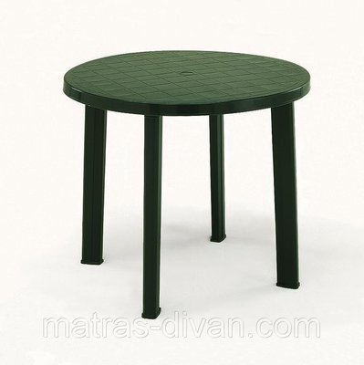 ➤Цена 2 046 грн  Купить Круглый стол пластиковый нераскладной D90х72 зеленый ➤Зелёный ➤Столы пластиковые➤Italiya-С➤8009271476004САДГ фото