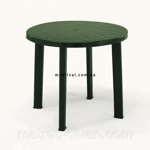 ➤Цена 2 046 грн  Купить Круглый стол пластиковый нераскладной D90х72 зеленый ➤Зелёный ➤Столы пластиковые➤Italiya-С➤8009271476004САДГ фото