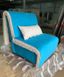 Кресло кровать без подлокотников СМ 80х115х87 голубой арт020012.4 044611.9NOV фото 1