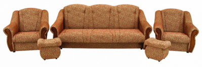 ➤Ціна 35 169 грн  Купити Комплект Джулия с раскладными креслами тм Алис-мебель Коричневый➤Ткань ➤Комплекты диван + кресла➤Алис-мебель➤43575AL.3 фото