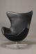 Черное кресло для отдыха с высокой спинкой экокожа арт040190.3 EGGNEWBL.ВВ1 фото 3