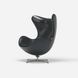 Черное кресло для отдыха с высокой спинкой экокожа арт040190.3 EGGNEWBL.ВВ1 фото 2