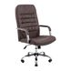 Кресло офисное 63х55х112-120 Tilt металл хромированный + мягкие накладки кожзам шоколадный 1887445778RICH2 фото 1