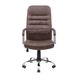 Кресло офисное 63х55х112-120 Tilt металл хромированный + мягкие накладки кожзам шоколадный 1887445778RICH2 фото 55