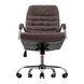 Кресло офисное 63х55х112-120 Tilt металл хромированный + мягкие накладки кожзам шоколадный 1887445778RICH2 фото 6