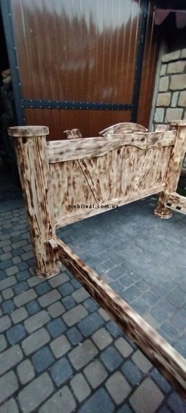 ➤Цена 8 850 грн UAH Купить Кровать деревянная полуторная 120х200 Кажов под старину ➤Горіх ➤Кровати под старину➤МЕКО➤0126МЕКО фото