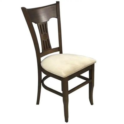 ➤Цена 4 005 грн  Купить Деревянный стул с изящной спинкой и мягким сиденьем Артамар темный орех ➤Орех темный ➤Стулья деревянные➤Агросвит 1П➤440311917ПЛМ фото
