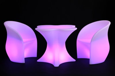 ➤Цена   Купить Комплект светящейся мебели стол Antares+2 стула Vader ➤пластик ➤Комплекты мебели➤AMF➤Q0531АМ.1 фото