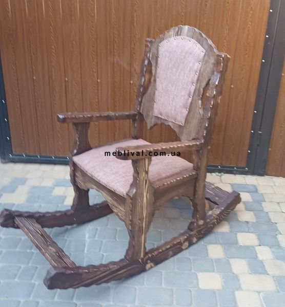 ➤Цена 6 750 грн UAH Купить Кресло качалка Акеремс под стаину из массива дерева ➤Горіх ➤Стулья под старину➤МЕКО➤0063МЕКО1 фото