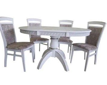 ➤Цена 39 930 грн UAH Купить Гостиный комплект стол Грене круглый + стулья Жасрон (4 шт) белый ➤Белый ➤Комплекты обеденные деревянные➤Агросвит 2П➤440312159ПЛМ фото