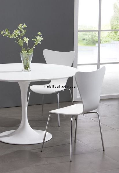 ➤Цена 5 900 грн  Купить Круглый стол цвет белый на одной опоре для кафе арт040201 ➤Белый ➤Стол кухонный➤Modern 8➤TabTulM.ВВ1 фото