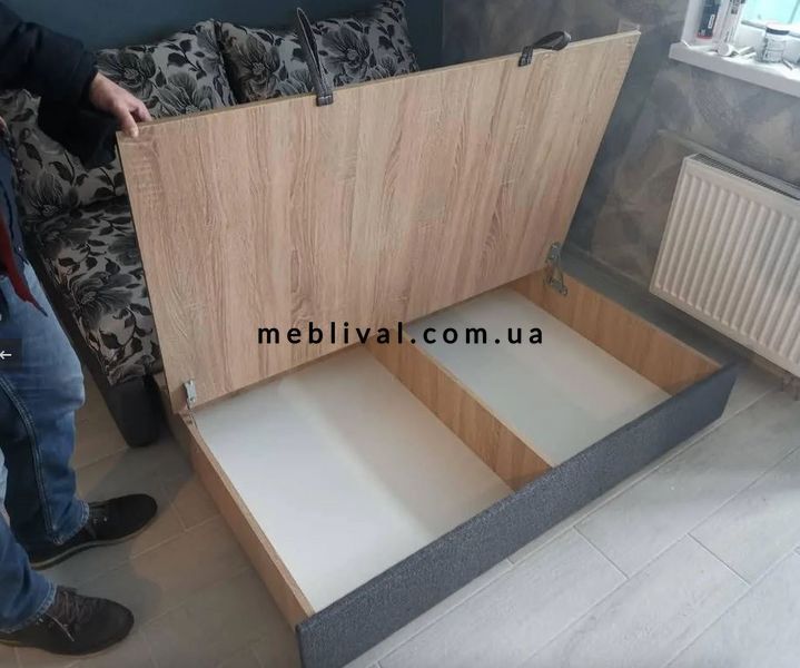 ➤Цена 11 284 грн  Купить Диван прямой раскладной 153х100х94 Выкатной ППУ коричневый с принтом ➤Коричневый ➤Диваны механизм аккордеон➤B_S_П➤442301051ВЕС.3 фото