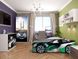 Кровать-машинка BMW зеленая 02 + мягкий спойлер + подушка + газовый механизм, Дизайн 1 440303472.2ВИОРД фото 1