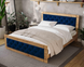 Кровать двухспальная с мягким изголовьем 160х200 синяя 44035841.4ВИОРД фото 1