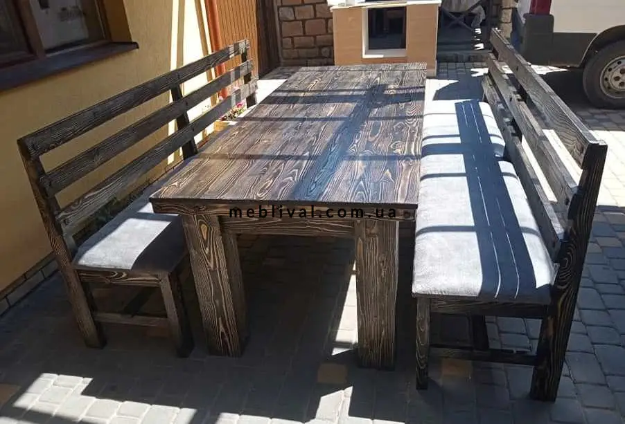 Стол обеденный Нулаф под старину из массива дерева