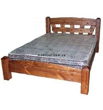 ➤Цена 8 400 грн UAH Купить Кровать деревянная двуспалная Кярбод под старину ➤Горіх ➤Кровати под старину➤МЕКО➤0128МЕКО фото