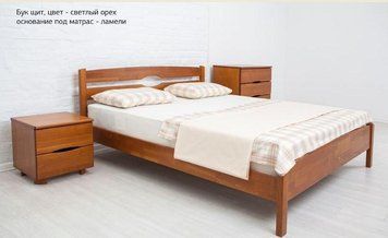 ➤Ціна 8 708 грн  Купити Кровать полуторная Ликерия Люкс (бук) 140х200, Орех светлый➤орех ➤Кровати полуторные➤Mix➤440300586.3MIX фото