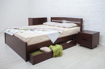 ➤Ціна 9 877 грн  Купити Кровать односпальная Ликерия Люкс с ящиками 90х200➤Орех темный ➤Кровати односпальные➤Mix➤440305802МIX.1 фото