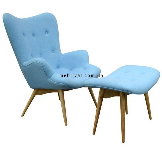 ➤Цена   Купить Мягкое интерьерное кресло на ножках цвет голубой арт040191 ➤Голубой ➤Кресла мягкие➤Modern 8➤FLORBLU24.ВВ1 фото