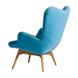 Мягкое интерьерное кресло на ножках цвет голубой арт040191 FLORBLU24.ВВ1 фото 3