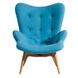 Мягкое интерьерное кресло на ножках цвет голубой арт040191 FLORBLU24.ВВ1 фото 1