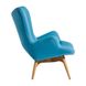 Мягкое интерьерное кресло на ножках цвет голубой арт040191 FLORBLU24.ВВ1 фото 2