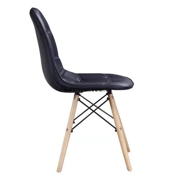 ➤Цена   Купить Черный стул на деревянных опорах обивка кожзам арт040265.1 ➤Черный ➤Стулья для кухни➤Modern 8➤SDM16WSBL,1ВВ1 фото