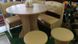 Кухонный уголок с круглым столом ДСП дуб Тахо+кожзам коричневый 110х110х82 440302714.12ПЕХ фото 5