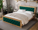 Кровать двухспальная с мягким изголовьем 180х200 зеленый 44035841.5ВИОРД фото 1