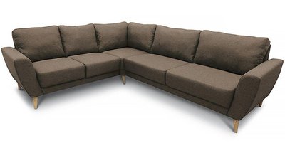 ➤Цена 24 211 грн  Купить Стильный угловой диван нераскладной размеры 270х215 арт040157.1 ➤Коричневый ➤Диваны угловые➤Modern 7➤440312316.2.ВО фото