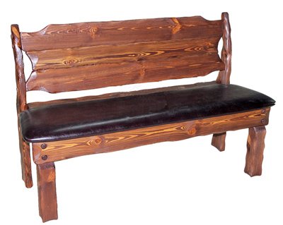 ➤Ціна 6 525 грн UAH Купити Диван садовий дерев'яний Тналта з м'яким сидінням 120➤Горіх ➤Лавки под старину➤МЕКО➤0076МЕКО1 фото