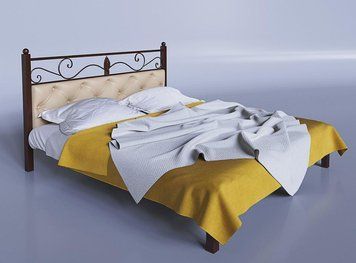 ➤Цена 12 159 грн UAH Купить Металлическая кровать Диасция тм Tenero 160х190/200 ➤Коричневый ➤Кровати полуторные➤Tenero➤022400621,1TEN фото