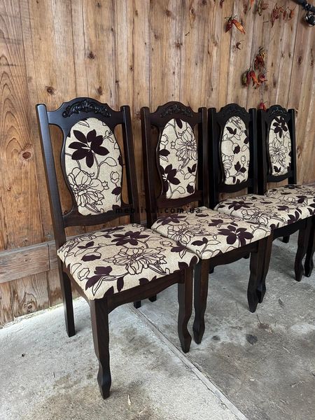 ➤Цена 2 211 грн UAH Купить Мягкий стул деревянный Филип цветы ➤темный орех ➤Стулья деревянные➤Агросвит Б➤666004.2ПЛМ фото