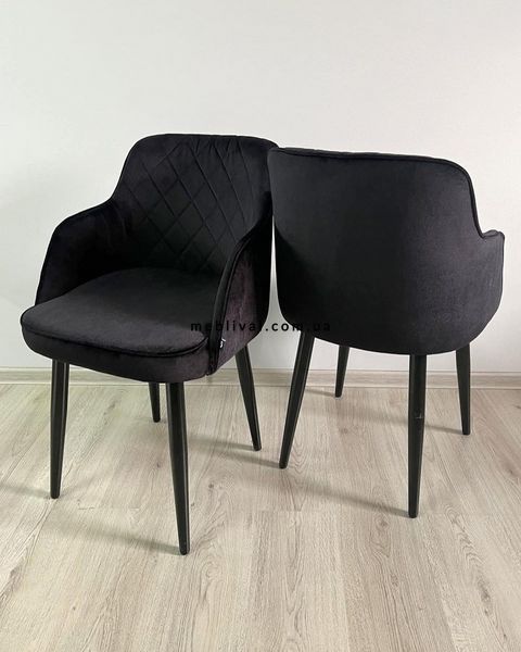 ➤Цена 3 910 грн UAH Купить Стул кресло на металлических ножках черных ткань черный ➤графіт + сірий ➤Стулья для кухни➤Maj➤0181JAM фото