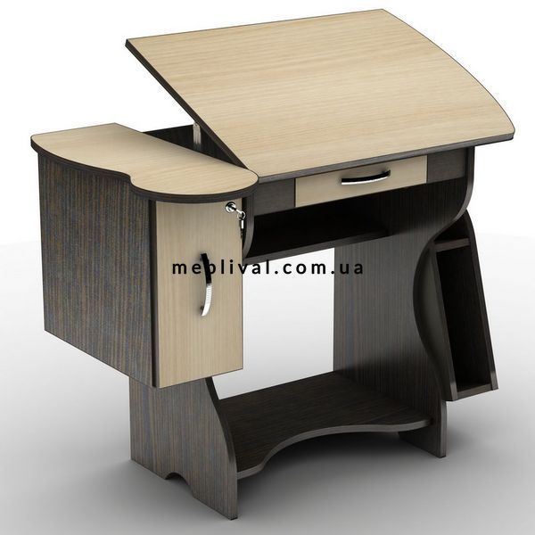 ➤Цена 7 829 грн  Купить Письменный стол с наклонной столешницей арт040106.2 ➤венге ➤Столы компьютерные➤Modern 4➤440303552.3.ТС фото