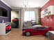 Кровать-машинка BMW красная 01 + мягкий спойлер + подушка без подъемного механизма, Дизайн 3 440303470.2ВИОРД фото 6