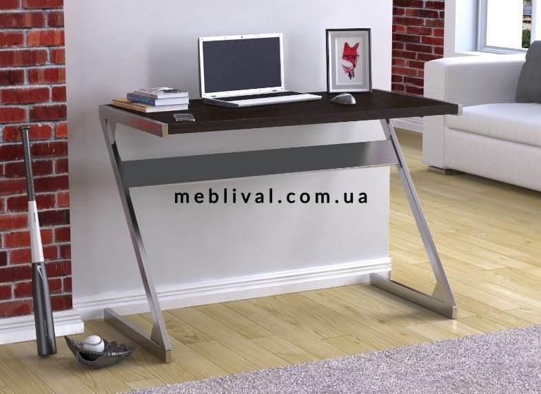 ➤Ціна 4 860 грн  Купити Письменный стол на металлических ножках в стиле Loft Орех арт050129➤орех ➤Письменные столы в стиле Loft➤Modern 10➤62697LO фото