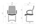 Кресло офисное на полозьях 68х65х119 хром ткань оранжевый 1224856758RICH11 фото 4