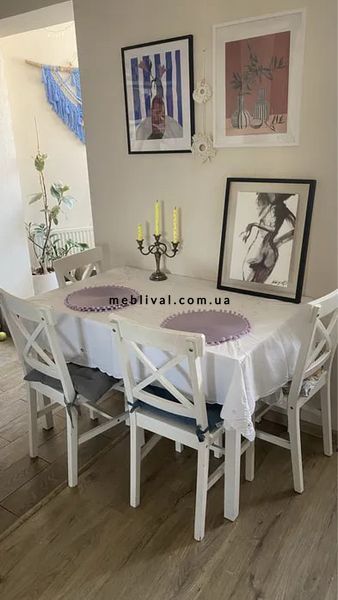 ➤Цена 23 343 грн UAH Купить Комплект стол кухонный 120х80(+40) + стулья с твердой спинкой 4 шт белый ➤Белый ➤Комплекты обеденные деревянные➤Rotanes➤2271SEN фото