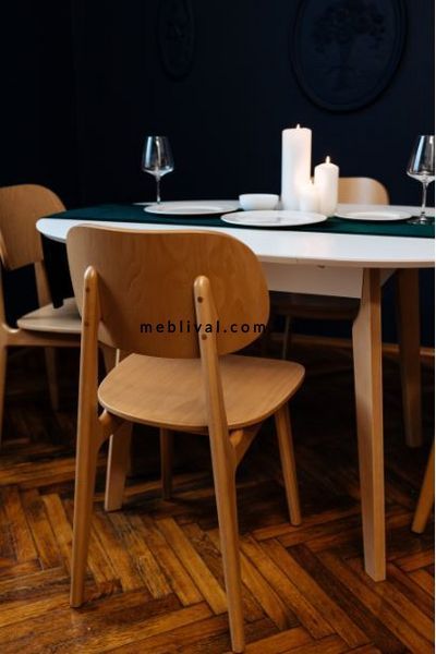 ➤Цена 6 515 грн UAH Купить Стол кухонный круглый Рам D100 деревянный natural-white ➤natural-white ➤Cтол кухонный недорогой➤Kulvpa➤0030PAV фото