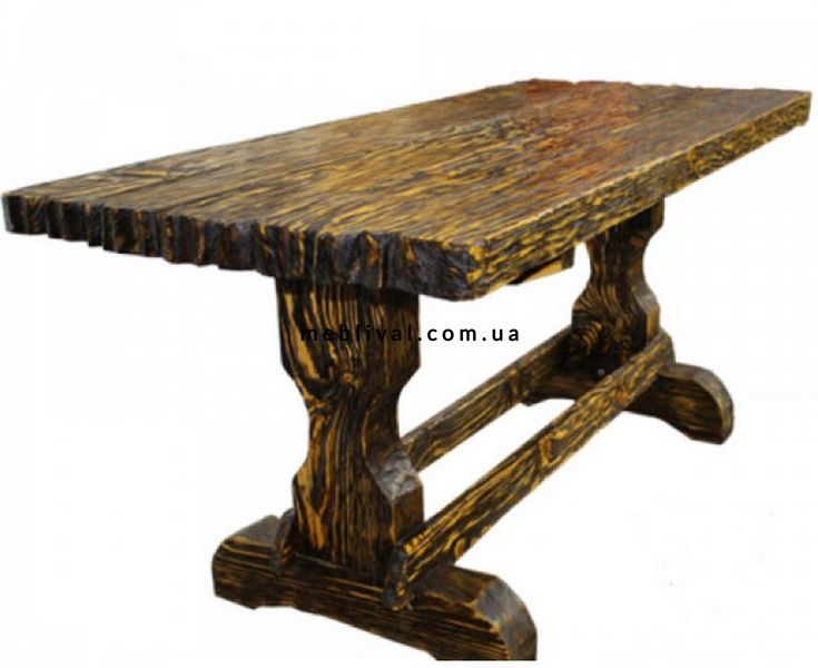 ➤Цена 11 660 грн  Купить Нераскладной деревянный стол под старину Дюрфор 200х90 ➤орех ➤Столы под старину➤Агросвит 4С➤440306306.2ПЛМ фото