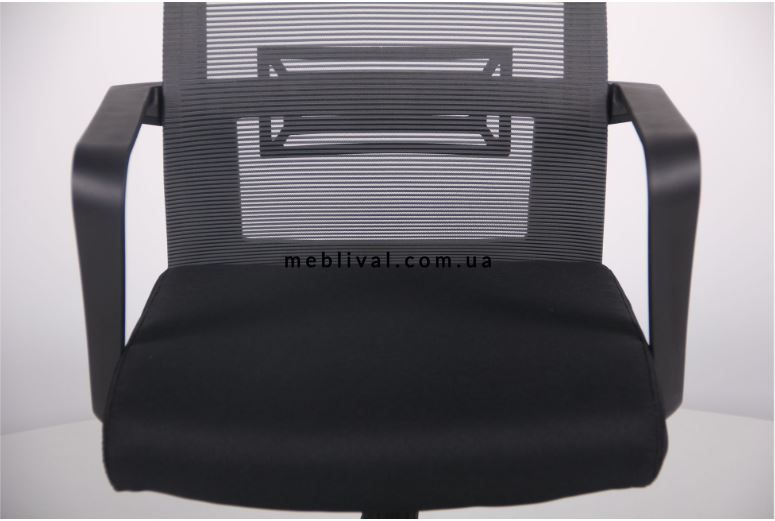➤Ціна 4 222 грн  Купити Кресло Neon HR сиденье Саванна Black 19/спинка Сетка серая➤Сірий ➤Коллекция крісел Mendeleev➤AFM➤295388АМ фото