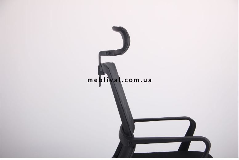 ➤Ціна 4 222 грн  Купити Кресло Neon HR сиденье Саванна Black 19/спинка Сетка серая➤Сірий ➤Коллекция крісел Mendeleev➤AFM➤295388АМ фото