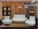 Комплект мягкой мебели диван нераскладной и два кресла ППУ белый 440300179М фото 1