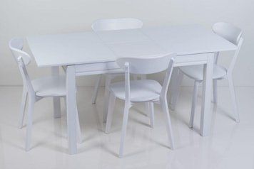 ➤Ціна 11 440 грн  Купити Стол для обеденной зоны белый + стекло закаленное RAL 9003 (белый) / RAL 9003 (белый) арт040140.1➤Білий ➤Столы деревянные➤Modern 6➤440303325.2.БИ фото