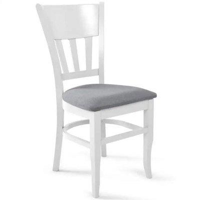 ➤Цена 4 080 грн  Купить Белый стул деревянный с мягким сиденьем для современной кухни Аспен ➤Белый ➤Стулья деревянные➤Агросвит 1П➤440311925ПЛМ фото
