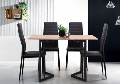 ➤Цена   Купить Кухонный комплект стол Итака + стулья Сицилия Черный ➤Новое ➤Комплекты мебели➤AMF➤Q0765АМ фото