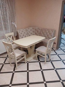 ➤Цена 27 000 грн UAH Купить Комплект стол кухнный 100х70(+40) + стулья 4 шт белый ➤Белый ➤Комплекты обеденные деревянные➤Rotanes➤2231SEN фото